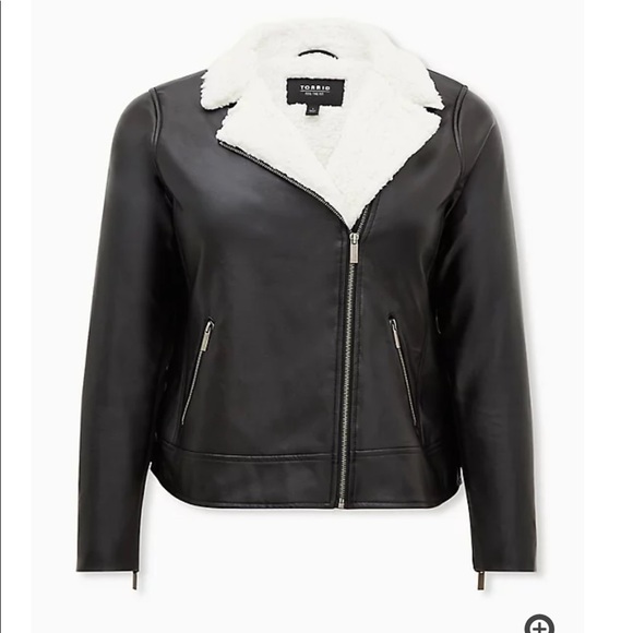 torrid Jackets & Blazers - Nwt Torrid size 3 black Faux Leather Moto Jacket